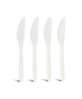 Perk™ Compostable PLA Knife, Medium-Weight, White, 300/Pack (PK56199)