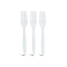 Perk™ Plastic Fork, Heavy-Weight, White, 100/Pack (PK56391)