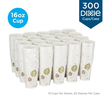 Dixie Pathways Paper Hot Cups, 16 oz., 300/Carton (2346SS1)