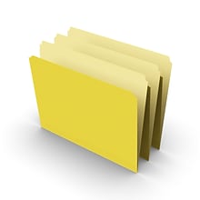 Staples File Folders, Straight Cut, Letter Size, Yellow, 100/Box (TR509661)