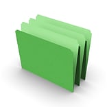 Staples File Folder, Straight Cut, Letter Size, Green, 100/Box (TR509653)