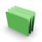 Staples File Folder, Single Tab, Letter Size, Green, 100/Box (ST509653-CC)