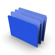 Staples File Folders, Single Tab, Letter Size, Blue, 100/Box (ST509679-CC)
