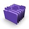 Staples Reinforced File Folders, 1/3 Cut, Letter Size, Purple, 100/Box (TR508945)