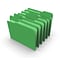 Staples® Reinforced File Folders, 1/3 Cut Tab, Letter Size, Green, 100/Box (TR508960)