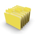 Staples® Reinforced File Folders, 1/3 Cut Tab, Letter Size, Yellow, 100/Box (TR508903)