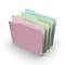 TRU RED™ File Folders, 1/3 Cut, Letter Size, Pastel Assorted Colors, 24/Pack (TR492027)