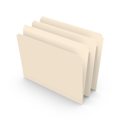 Staples 100% Recycled File Folder, Single Tab, Letter Size, 100/Box (ST393125/393125)