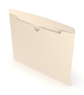 Staples® Reinforced File Jacket, Flat, Letter Size, 8 5/8 x 11 3/4, Manila, 100/Box (TR293050)