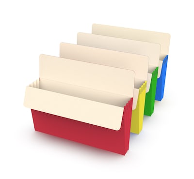 Staples Reinforced File Pocket, Letter Size, Assorted Colors, 5/Pack (227132)