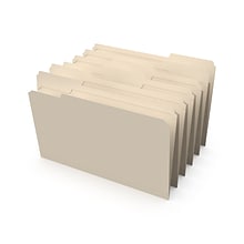 Staples 30% Recycled Reinforced File Folder, 1/3-Cut Tab, Legal Size, Manila, 100/Box (ST606814/6068