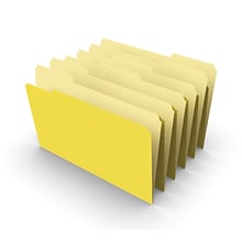 Staples File Folder, 1/3 Cut, Legal Size, Yellow, 100/Box (TR224576)