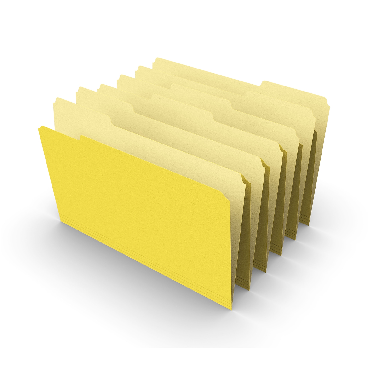 Staples File Folder, 1/3-Cut Tab, Legal Size, Yellow, 100/Box (ST224576-CC)