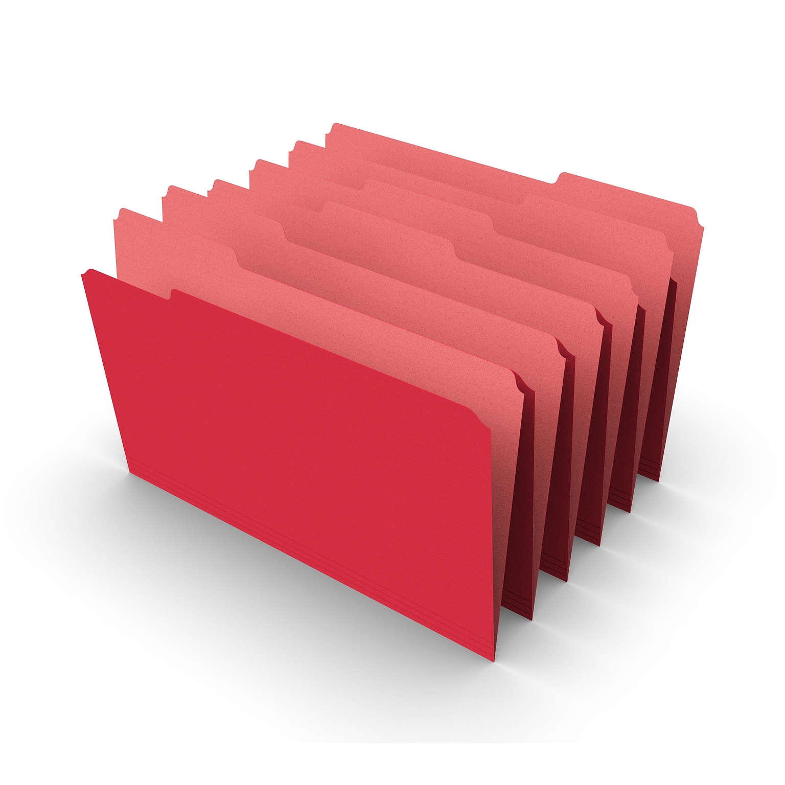 Staples® File Folders, 1/3 Cut Tab, Legal Size, Red, 100/Box (TR224550/344939)