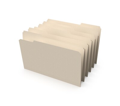 TRU RED™ File Folders, 1/3 Cut, Legal Size, Manila, 100/Box (TR117739)