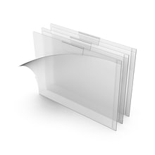 TRU RED Moisture Resistant File Pocket, Letter Size, Clear, 5/Pack (TR36054)
