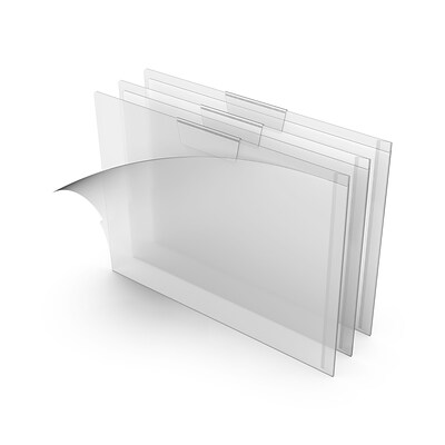 TRU RED™ Moisture Resistant File Pocket, Flap Closure, Letter Size, Clear, 5/Pack (TR36054)