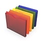 Staples Moisture Resistant File Pockets, Letter Size, Assorted Colors, 10/Pack (TR18372)