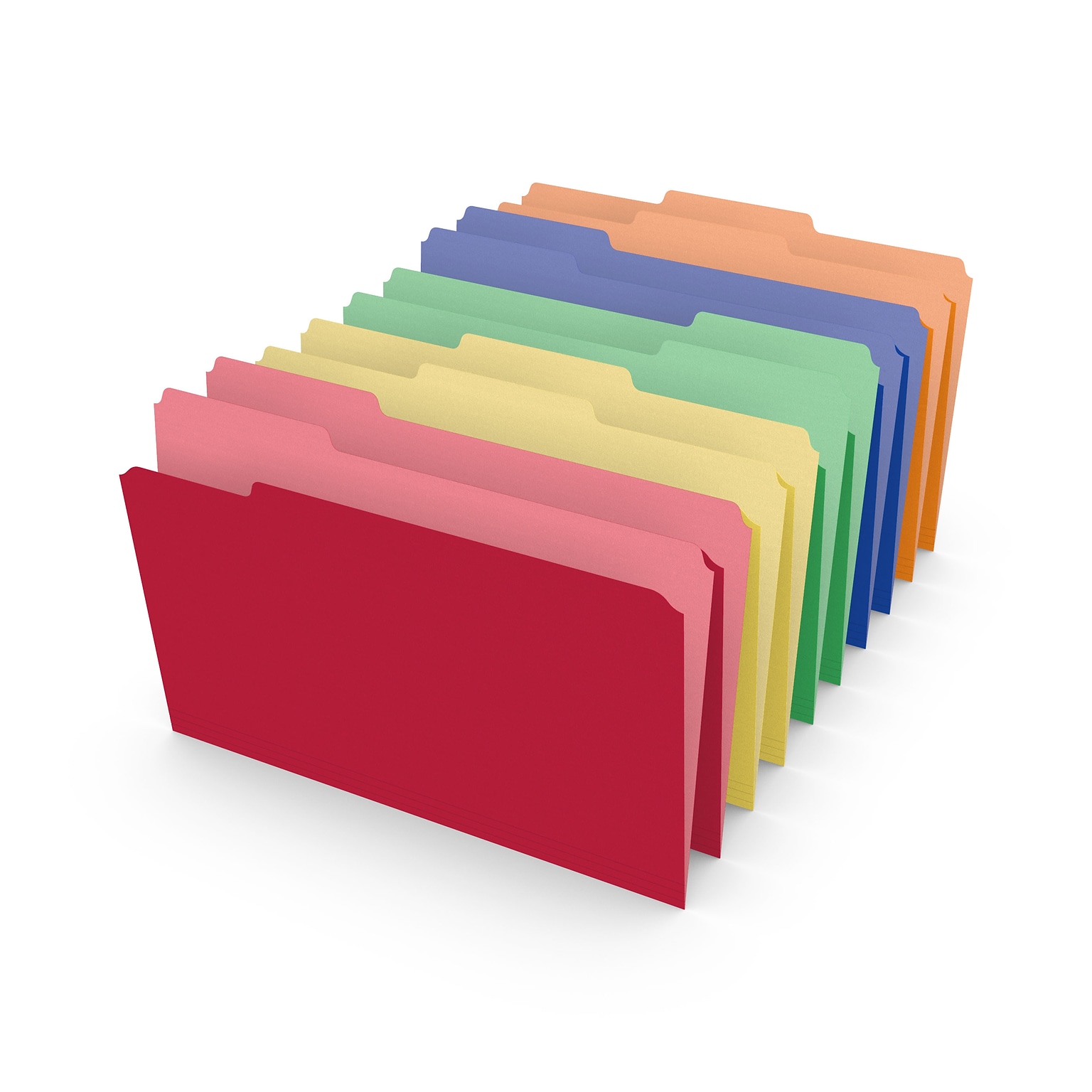 Staples® Heavyweight File Folders, 1/3 Cut Tab, Legal Size, Assorted Colors, 50/Box (TR18366)