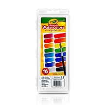 Crayola Oval Pan Watercolors, Assorted Colors, 16-Count (53-0160)