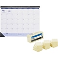 2020 Quill Brand® 19 x 24 Monthly Desk Pad Calendar & Quill Brand® Sticky Flat Notes - Special Offer!