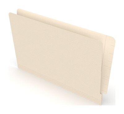 TRU RED™ Reinforced End Tab File Folder, Straight Cut, Legal Size, Manila, 250/Box (TR56683)