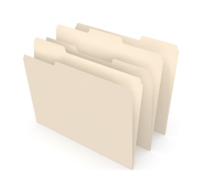 Staples® File Folder, 1/3-Cut Tab, Legal Size, Manila, 500/Carton (ST56680CT)