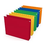 TRU RED™ Reinforced Box Bottom Hanging File Folders, 2 Expansion, 5 Tab, Letter Size, Assorted, 25/