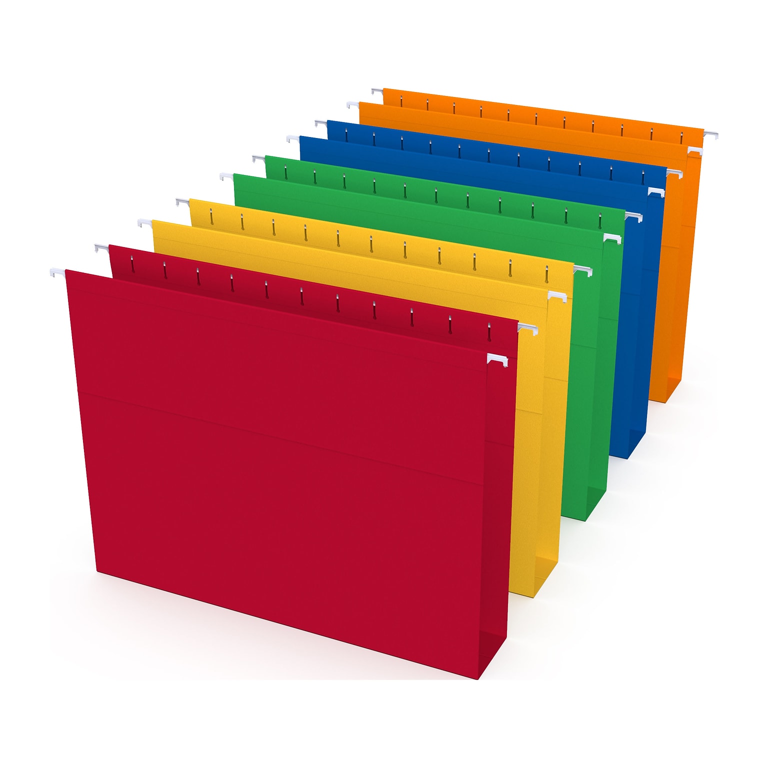 Staples Reinforced Box Bottom Hanging File Folders, 2 Expansion, 5 Tab, Letter Size, Assorted, 25/Box (TR20028)