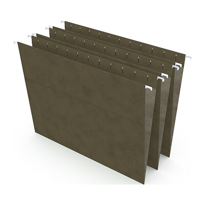 TRU RED™ Hanging File Folder, 5-Tab, Letter Size, Standard Green, 50/Box (TR266262)