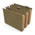 Staples Reinforced Box Bottom Hanging File Folder, 2 Expansion, 5-Tab, Letter Size, Standard Green,
