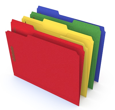 Staples® Reinforced Classification Folders, 2 Expansion, Letter Size, Assorted Colors, 50/Box (TR18