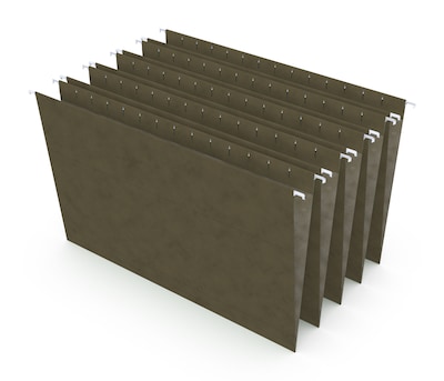 Staples Hanging File Folder, Stright Cut, Legal Size, Standard Green, 25/Box (ST521252/521252)