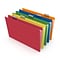 Staples Heavy Duty Hanging File Folders, 1/5-Cut Tab, Legal Size, Assorted Colors, 25/Box (345001)