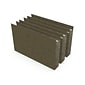 Staples Heavy Duty Box Bottom Hanging File Folder, 2" Expansion, 1/5-Cut Tab, Legal Size, Standard Green, 25/Box