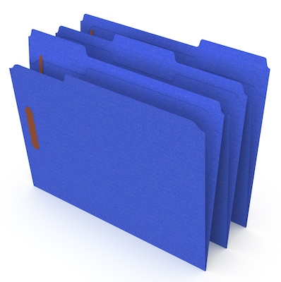 Staples® Reinforced Classification Folder, 3/4" Expansion, Letter Size, Blue, 50/Box (ST18342-CC)
