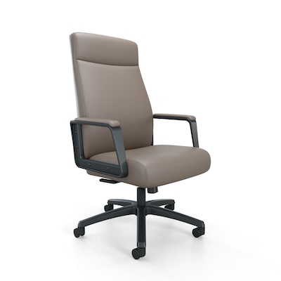 Prestige Bonded Leather Manager Chair Warm Gray Un56942 Quill Com