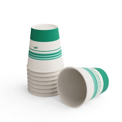 Perk™ Paper Hot Cup, 10 Oz., White/Teal, 50/Pack (PK54366)