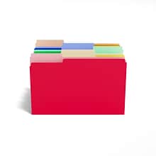 Staples® File Folders, 1/3-Cut Tab, Letter Size, Assorted, 100/Pack (ST22953-CC)