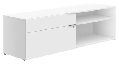 Union & Scale™ Workplace2.0™ 1 Shelf 20H Laminate Low Credenza, White (UN57483)