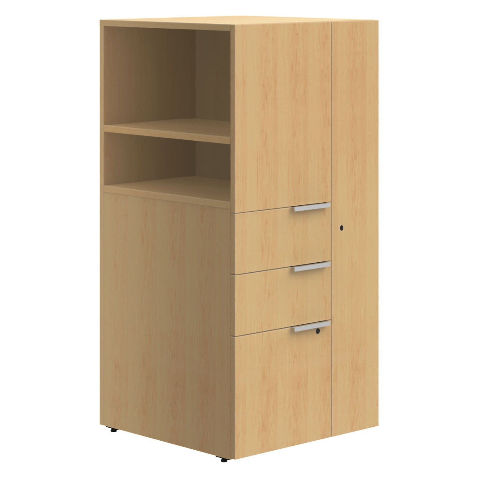 Union & Scale™ Workplace2.0™ 1 Shelf 49H Laminate Storage Tower, Maple (UN57504)