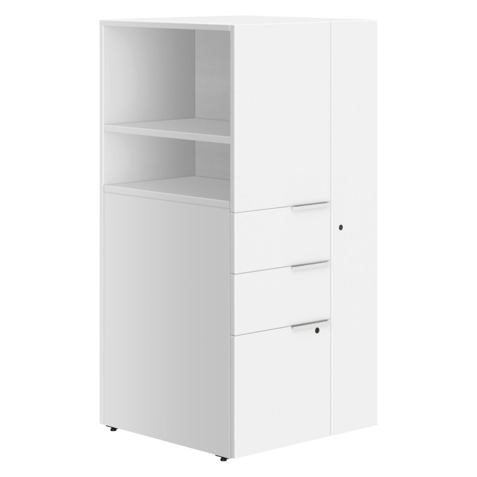 Union & Scale™ Workplace2.0™ 1 Shelf 49H Laminate Storage Tower, White (UN57503)