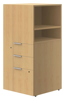 Union & Scale™ Workplace2.0™ 1 Shelf 49H Laminate Storage Tower, Maple (UN57500)