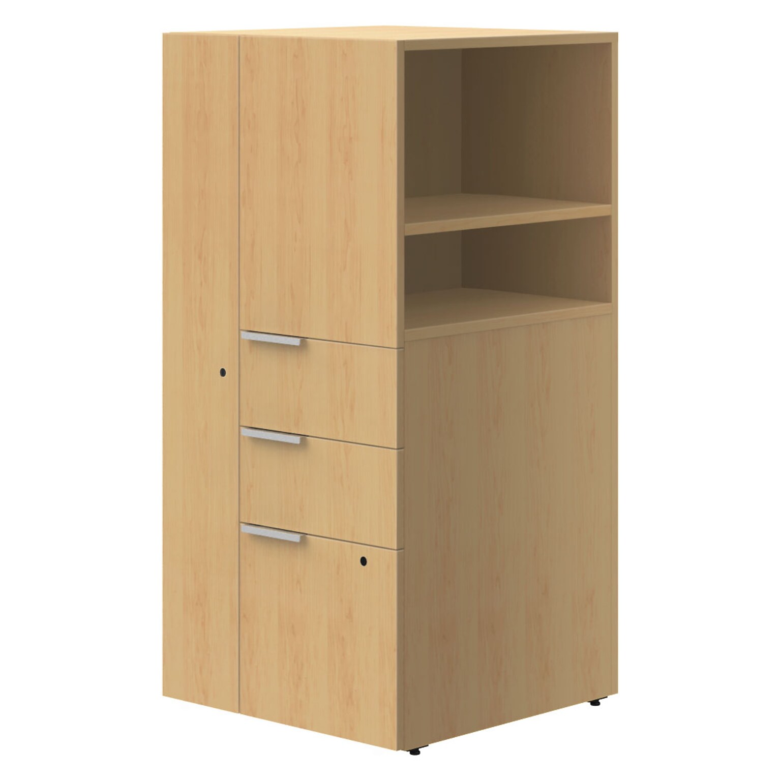 Union & Scale™ Workplace2.0™ 1 Shelf 49H Laminate Storage Tower, Maple (UN57500)