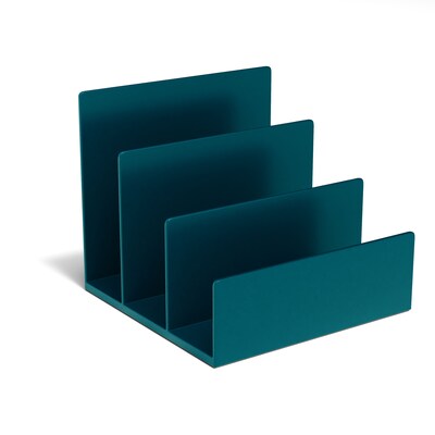 TRU RED™ 3-Slot Plastic Letter Sorter, Teal (TR55288)