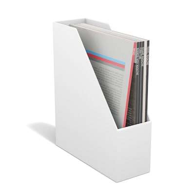 TRU RED™ Plastic Magazine File, White (TR55280)