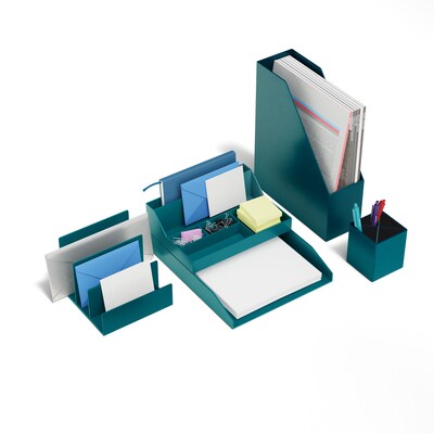 TRU RED™ Plastic Magazine File, Teal (TR55283)