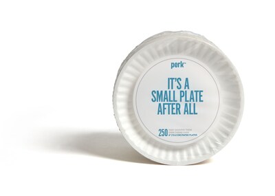 Perk™ Economy Paper Plates, 6, White, 1000/Carton (PK56517)