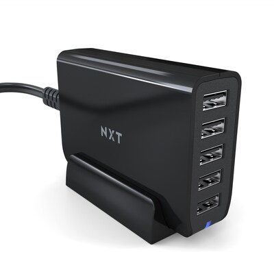 NXT Technologies 5 ft. Charging Station, 5 USB Ports, Black (NX56821)