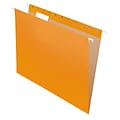 Pendaflex Recycled Hanging File Folders, 1/5 Tab, Letter Size, Orange, 25/Box (81607)